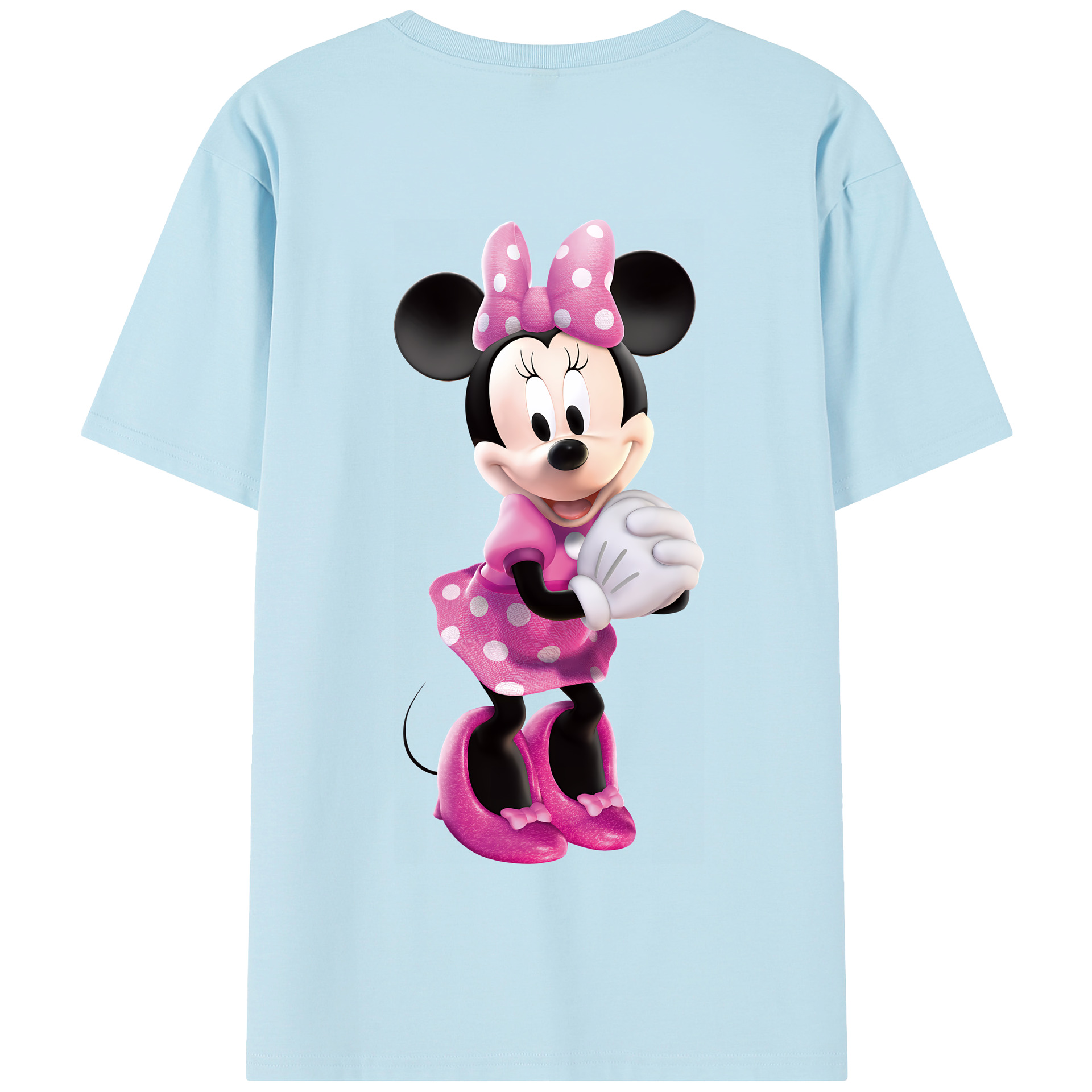 （画像用） ミッキーマウス Mickey Mouse 綿100％半袖Tシャツ（背面プリント）